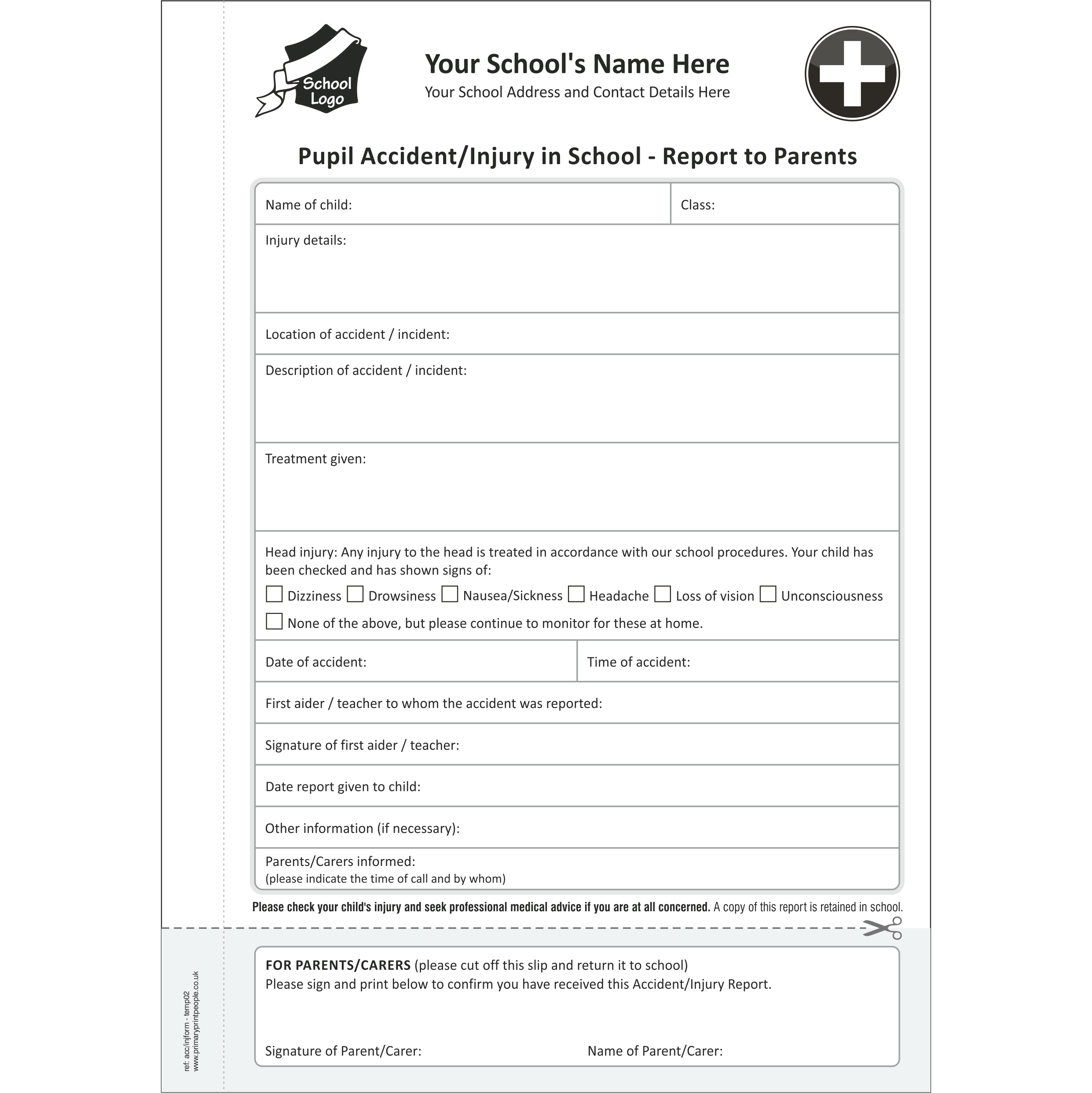 Forms & Recordkeeping Office Supplies A2222 Accident Report Book 22 Intended For Incident Report Template Uk