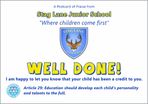 Customised praise & reward postcards for schools 19