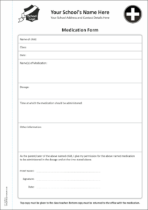 Medication Record Form Template