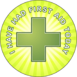 I have had first aid today school sticker