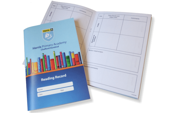Custom school reading record booklets