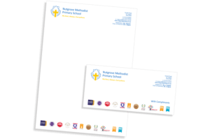 School stationery letterhead compliments slip business card - Personalised printing for primary schools