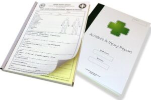 custom school accident injury report form books - personalised printing for primary schools