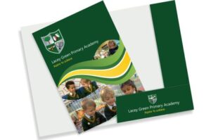 bespoke premier school presentation folders - personalised printing for primary schools