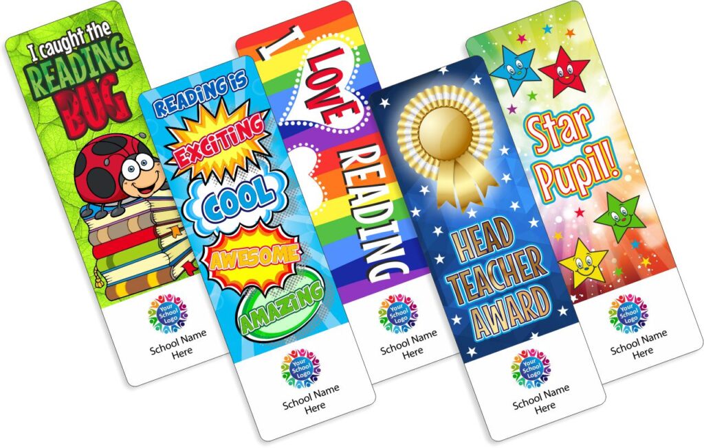 Personalised school bookmarks rewards