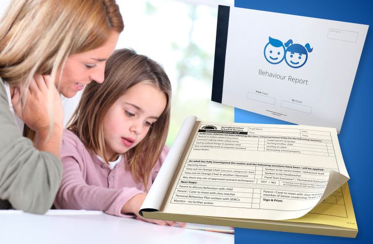 school pupil behaviour record report form books