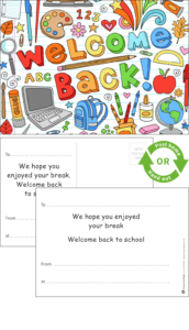Welcome Back Praise Postcards - School Reward Postcards