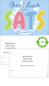 Good Luck in Your SATS Praise Postcards - School Reward Postcards