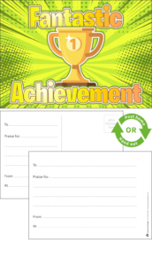 Fantastic Achievement Praise Postcards - School Reward Postcards