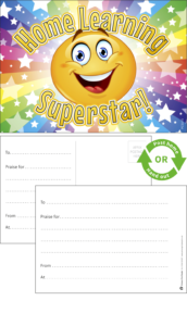 Homework Superstar Praise Postcards - School Reward Postcards