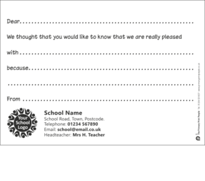 Personalised postcard reverse. Template B Class