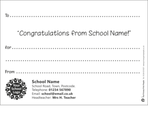 Personalised postcard reverse. Template C Class