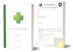 School accident & injury form books staff template 1