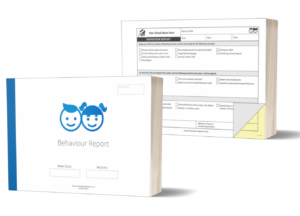 school pupil behaviour record report form books landscape template