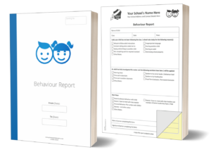 school pupil behaviour record report form books portrait template